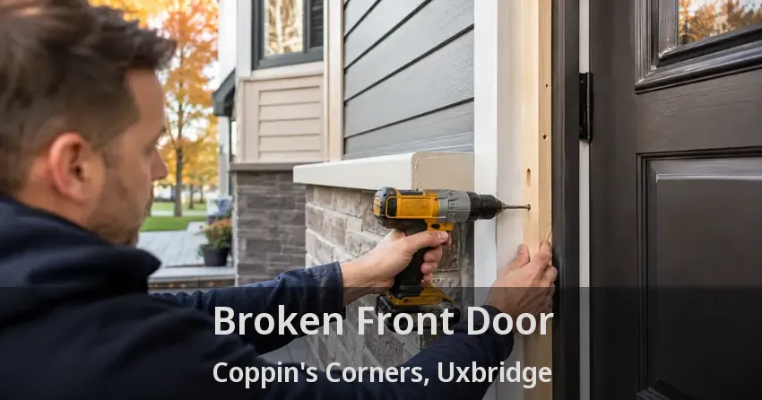 Broken Front Door Coppin's Corners, Uxbridge - ON