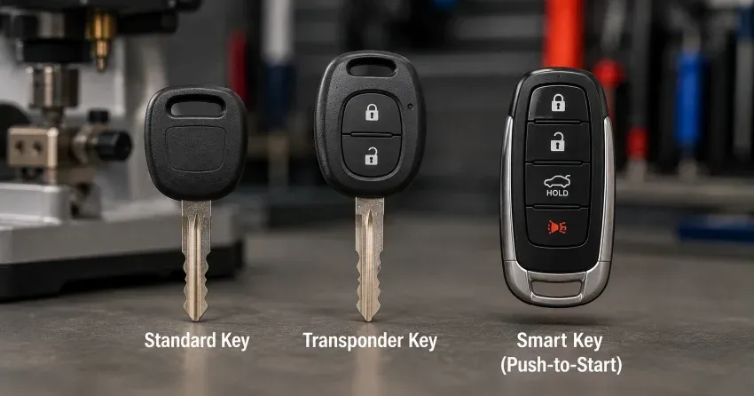 technician cutting a transponder ignition key in Udora, Uxbridge