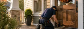Door Sweep Installation Wooden Sticks, Uxbridge